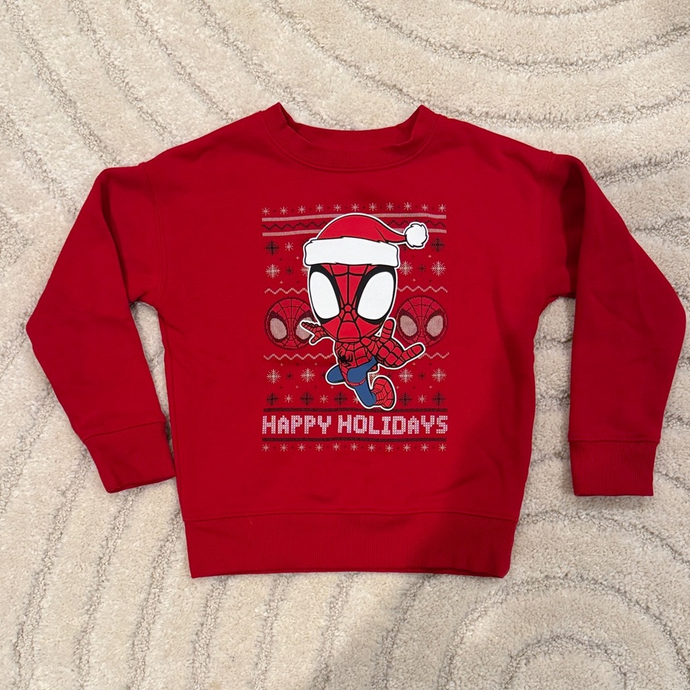 Marvel Red Spider Character Holiday Sweatshirt